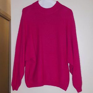 Vintage Angora & wool pink pullover sweater - Lg